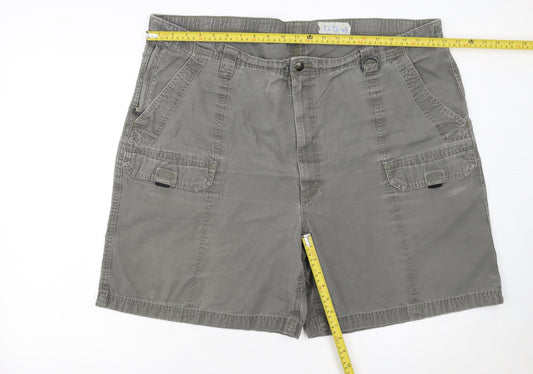 Wrangler Men's Grey Cargo Shorts Size 46 Regular Cotton Workwear