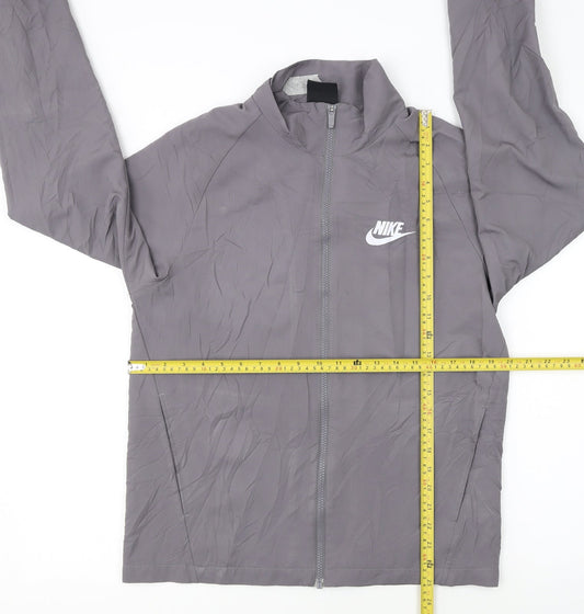Nike Womens Grey M Track Jacket Lightweight Full Zip Activewear