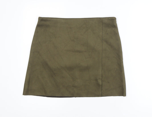 Primark Women’s Green Suede Look Pencil Skirt Size 14