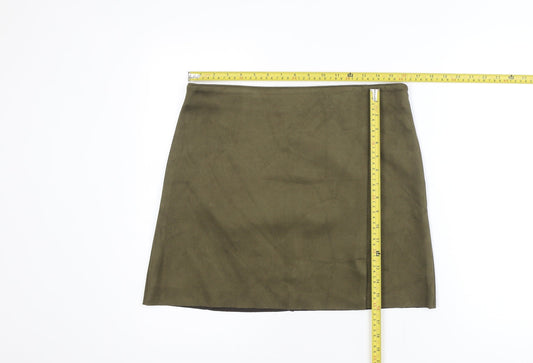 Primark Women’s Green Suede Look Pencil Skirt Size 14