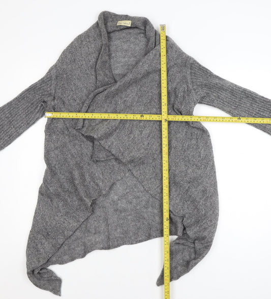 River Island Women’s Grey Wool Blend Cardigan Wrap Jumper M