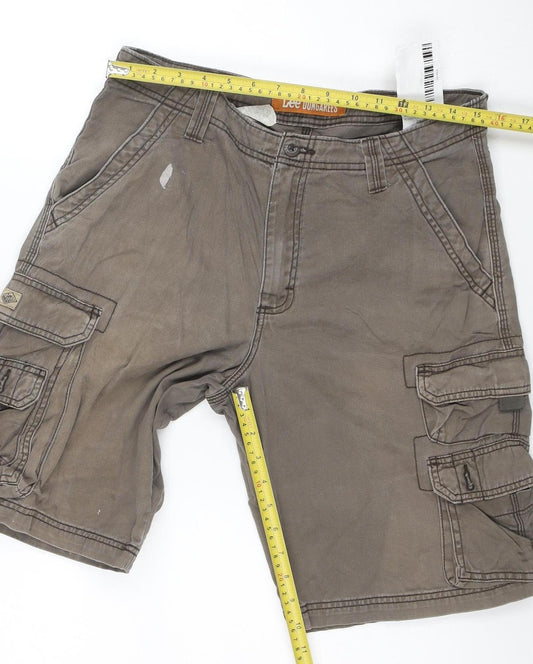 Lee Dungarees Men's Brown Cargo Shorts Size 32 Regular Cotton