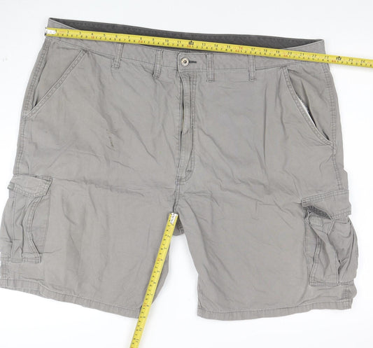 Wrangler Men’s Grey Cotton Cargo Shorts Size 46 Regular Fit