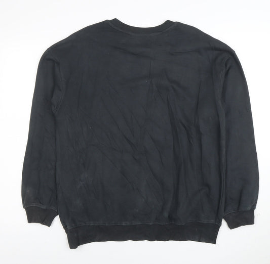 H&M Girls Black Lilo & Stitch Graphic Pullover Sweatshirt 13-14 Years