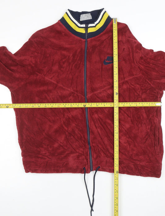 Nike Women’s Red Full Zip Sweatshirt XL Soft Fleece Casual