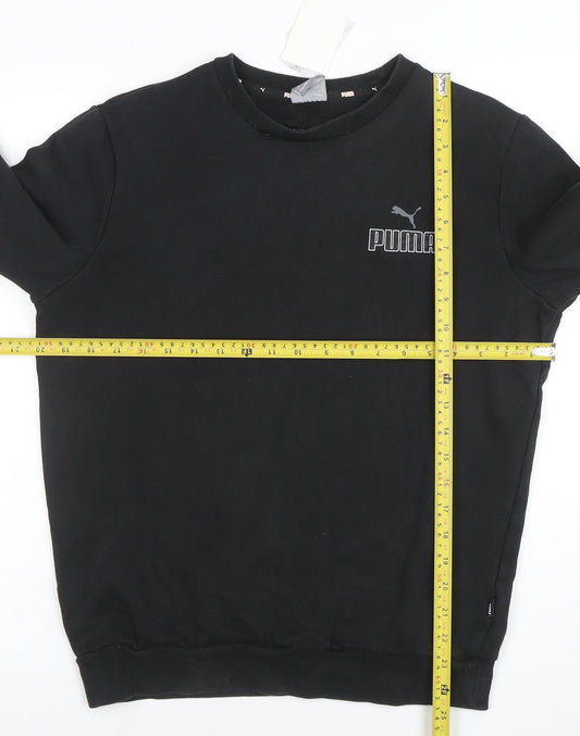 Puma Men's Black Small Pullover Crew Neck Sweatshirt