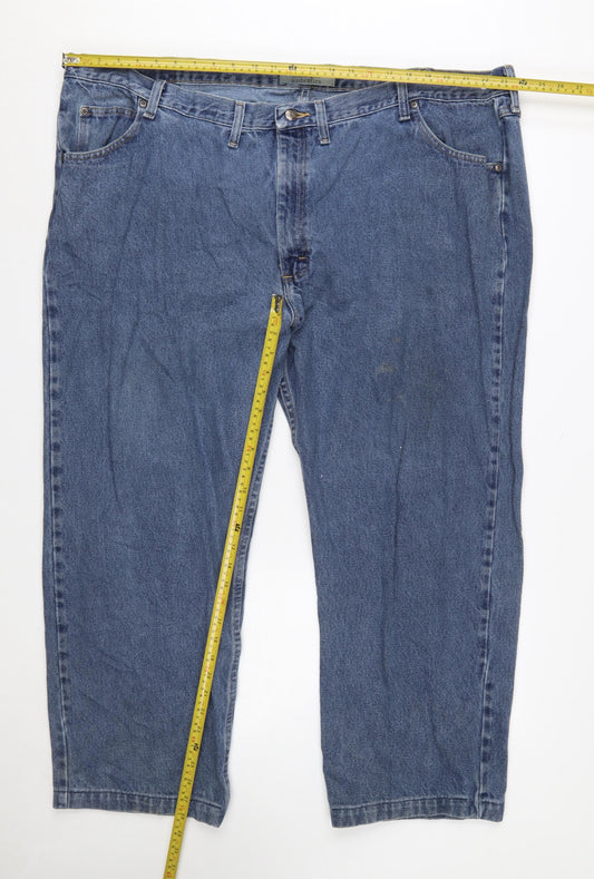 Wrangler Men's Blue Straight Fit Denim Jeans Size 50x32 Big & Tall