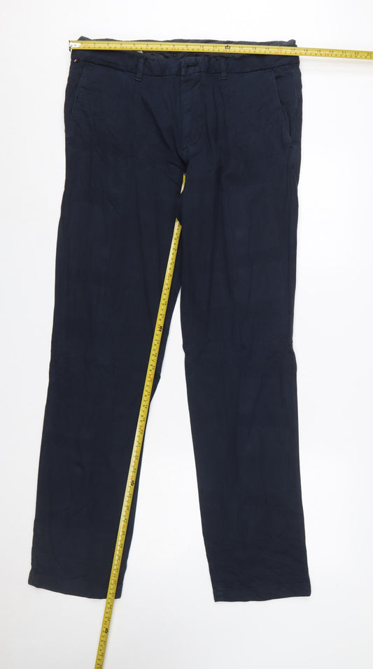 Tommy Hilfiger Men's Blue Chino Trousers 36x34 Regular Fit
