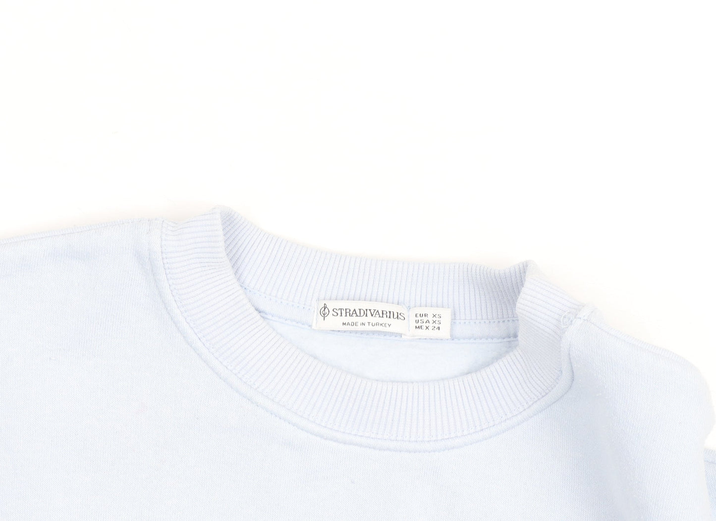 Additional view of Stradivarius unisex blue boston crew neck sweatshirt xs