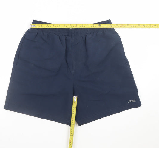 Zoggs Men Blue Swim Shorts Size S 32in EcoDura Quick Dry