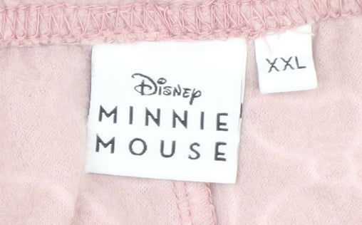 Disney Minnie Mouse Women Pink Fleece Pyjama Pants XXL