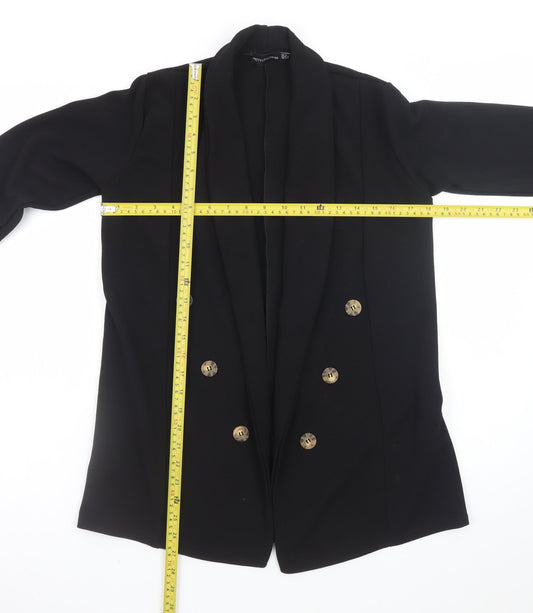 PrettyLittleThing Women’s Black Slim Fit Double Button Blazer UK 6