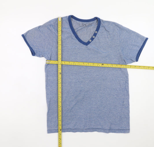 Cedar Wood State Men's Blue V-Neck Short Sleeve T-Shirt Size S