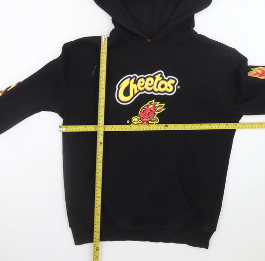 Cheetos Men’s Black XS Pullover Hoodie Graphic Print Fleece