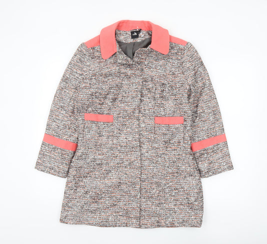 ASOS Women’s Multicoloured Tweed Mid-Length Overcoat UK 10