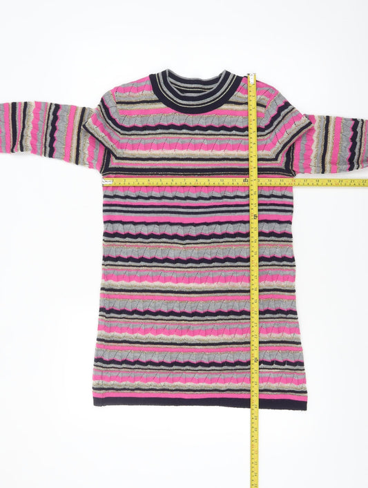 ASOS Women’s Multicoloured Stripe Long Sleeve Crew Neck Knit Jumper Size 8