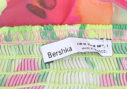 Bershka Women’s Multicoloured Floral Halter Camisole Top Size 10