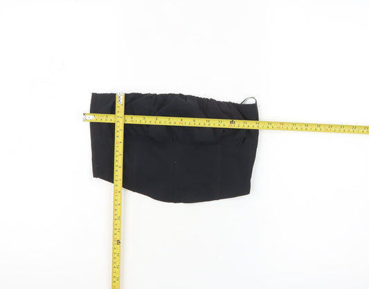 Bershka Women's Black 100% Cotton Strapless Camisole Top Size 12
