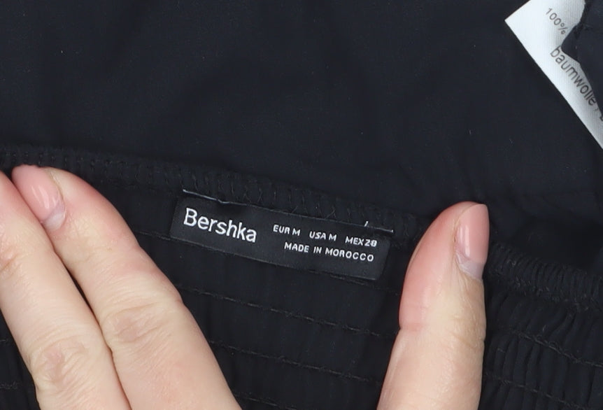 Bershka Women's Black 100% Cotton Strapless Camisole Top Size 12
