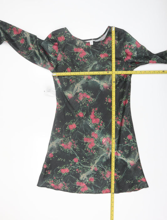 Topshop Women’s Multicoloured Floral A-Line Dress Size 14