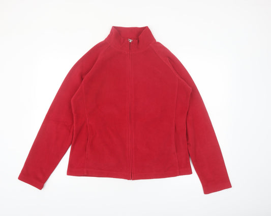 Dunnes Women's Red Fleece Full Zip Jacket Size 16