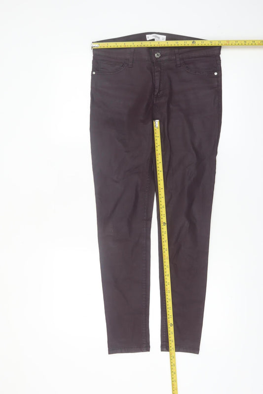Mango Women Brown Cotton Stretch Skinny Jegging Size 10