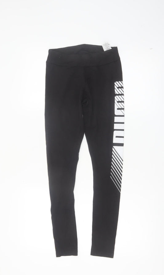 Puma Womens Black XS Leggings Stretch Sports Gymwear