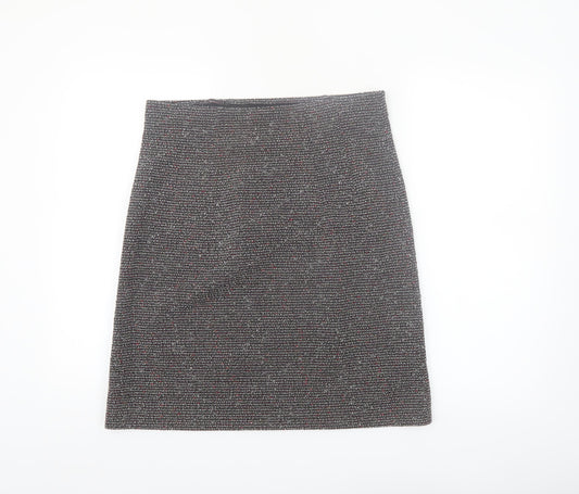 Marks and Spencer Womens Grey Tweed Pencil Skirt Size 14
