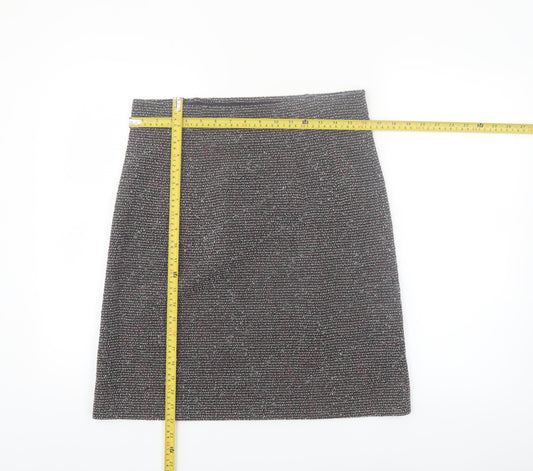 Marks and Spencer Womens Grey Tweed Pencil Skirt Size 14