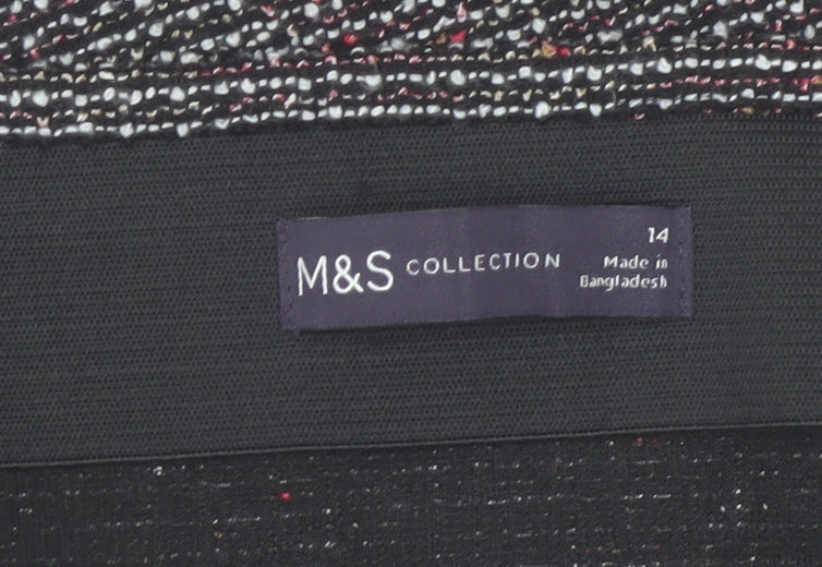 Marks and Spencer Womens Grey Tweed Pencil Skirt Size 14