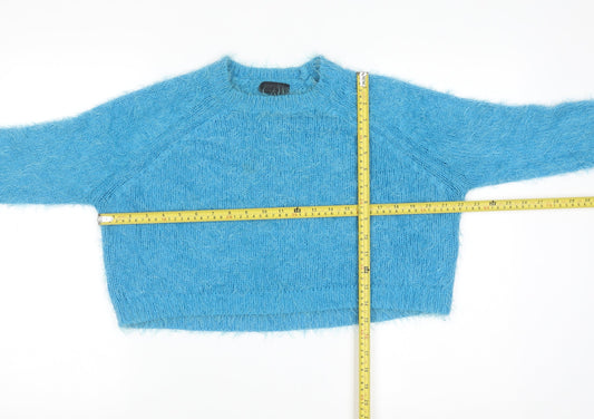 Topshop Women’s Blue Chunky Knit Pullover Jumper Size 10
