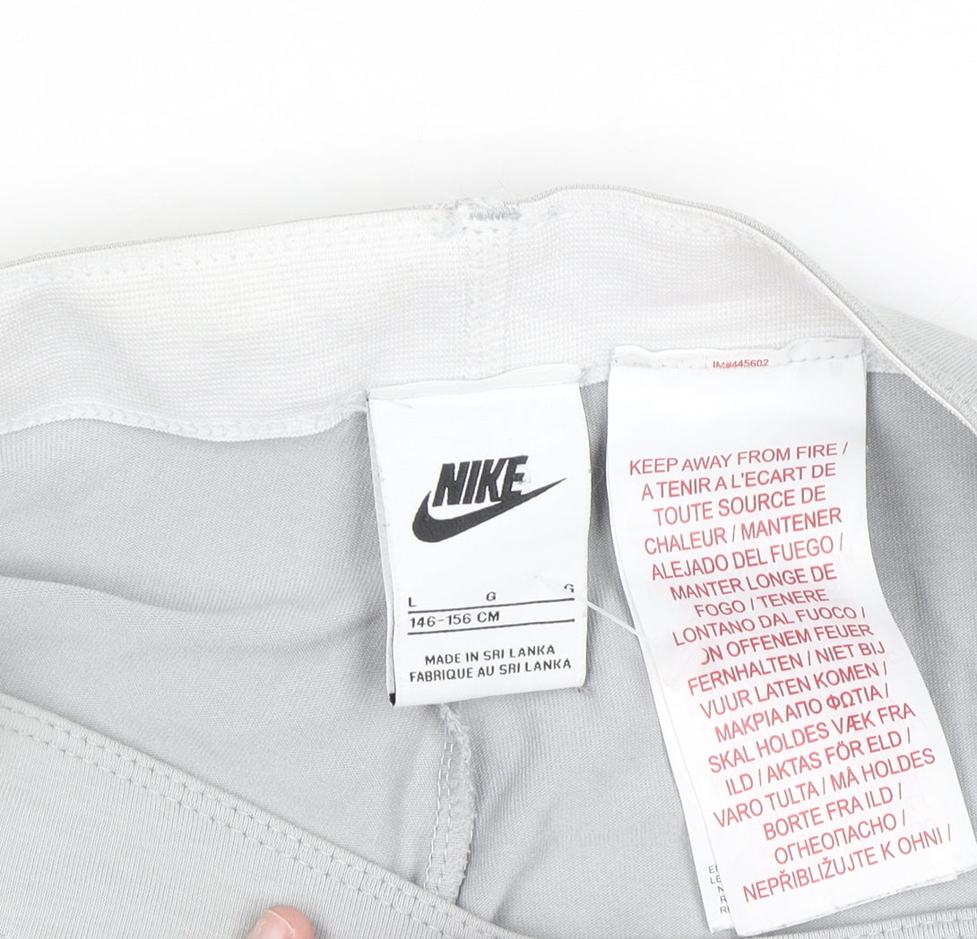 Additional view of Nike Grey Teen girls’ stretch cotton leggings, size 146 slim, fit