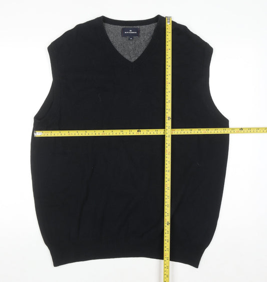Marks and Spencer Blue Harbour Men's Black Cotton Knit Vest XL