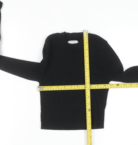 Jack Wills Womens Black 2XS Crew Neck Knit Pullover Jumper