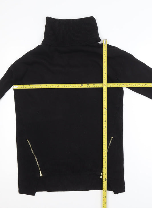 F&F Women’s Black Roll Neck Long Sleeve Jumper Size 6