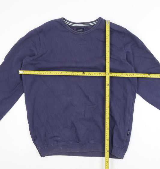 Joules Men's Blue Cotton Crew Neck Jumper Medium