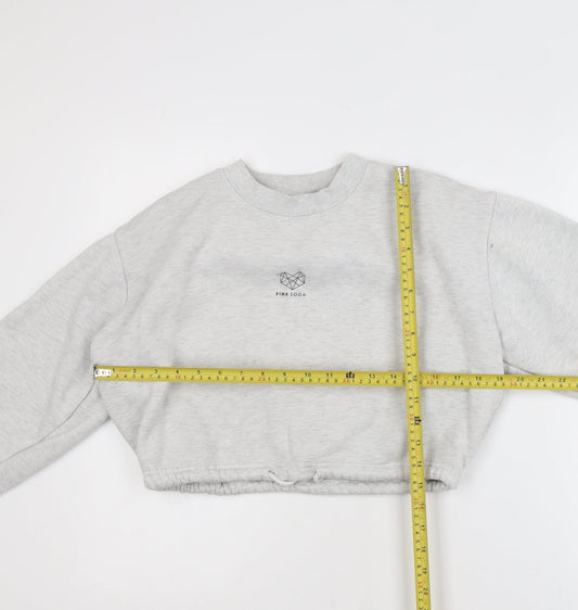 Pink Soda Girls Grey Crew Neck Logo Sweatshirt 13-14 Years