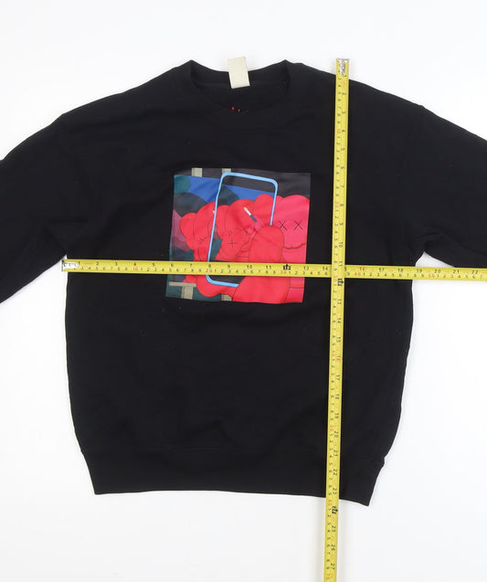 Uniqlo Men’s Black KAWS+Warhol Pullover Sweatshirt S Graphic Art