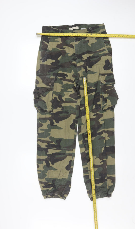 Active USA Women’s Green Camouflage Cargo Trousers Size S