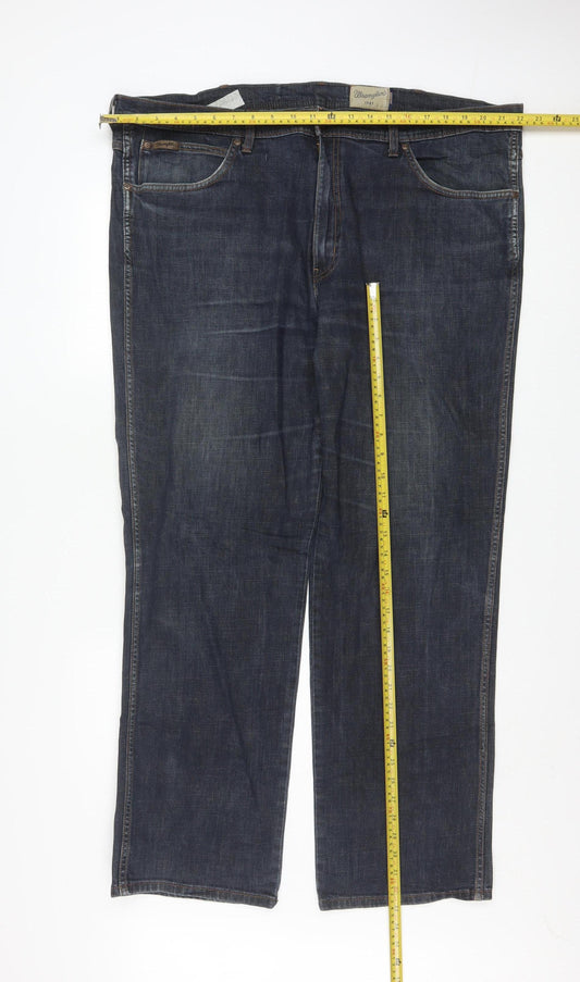 Wrangler Men's Blue Arizona Stretch Straight Jeans W44 L32