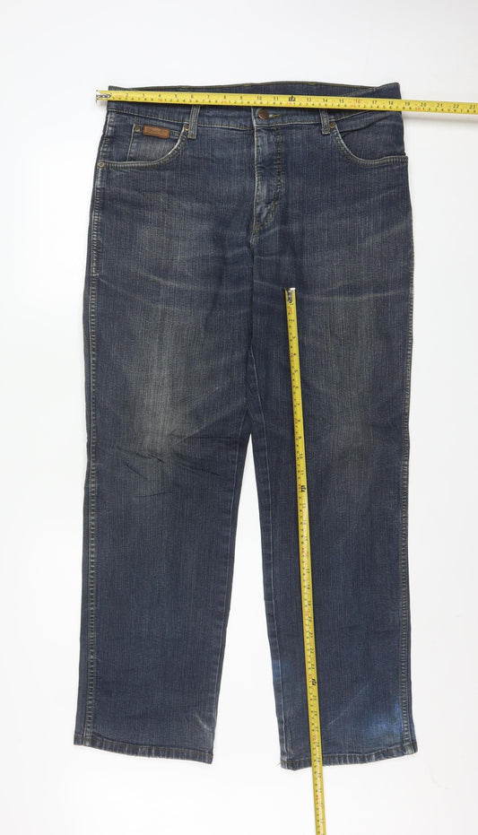 Wrangler Men's Blue Texas Stretch Straight Jeans W36 L32