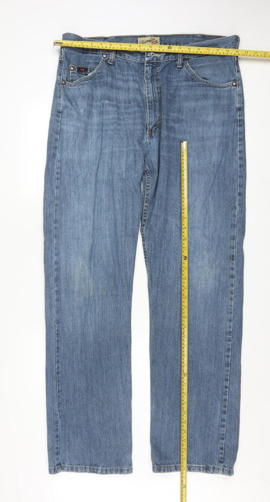 Wrangler 20X Men’s Blue Straight Fit 36x34 Denim Jeans