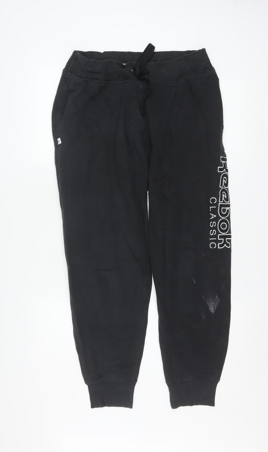 Reebok Classic Women's Black Jogger Sweatpants Size M Cotton Blend