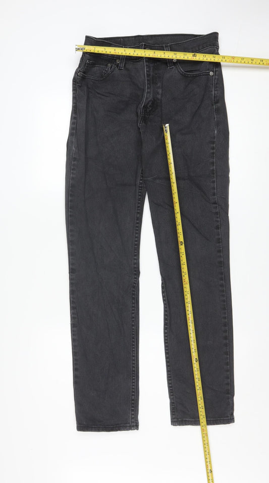 Levi's 511 Men's Black Slim Fit Denim Jeans 32W 32L Straight Leg
