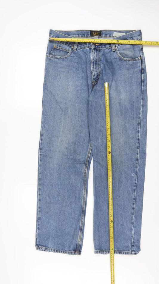 Lee Men's Blue Brooklyn Straight Leg Jeans W34 L30 Denim