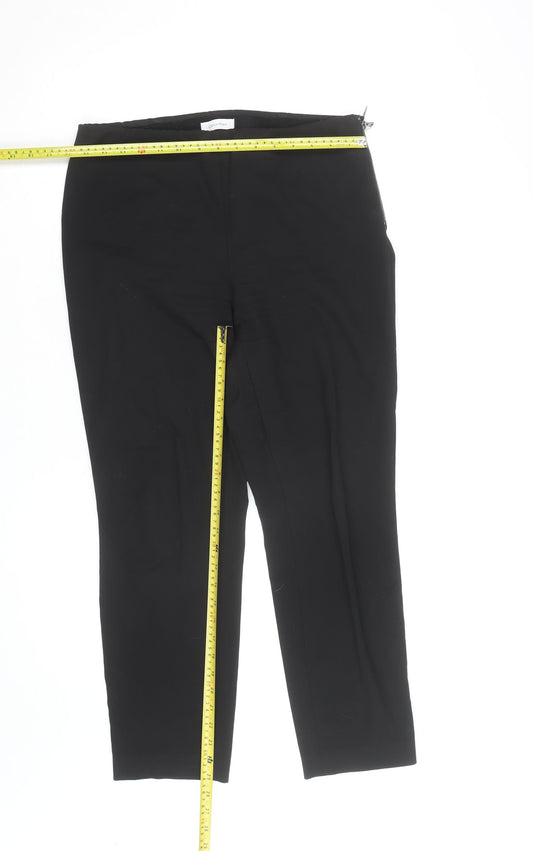 Calvin Klein Women's Black Size 8 Slim Tapered Trousers