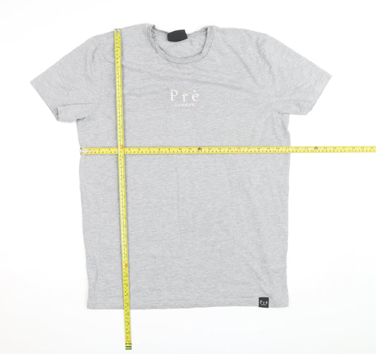 Prè London Men's Grey XL Crew Neck Short Sleeve T-Shirt