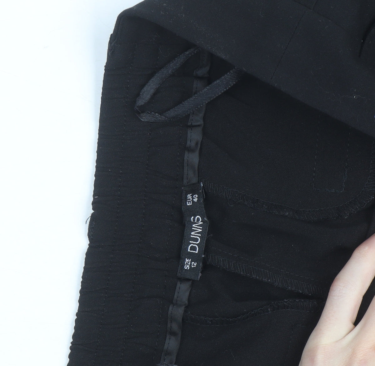 Additional view of Dunnes Women Black, size 12, Straight Leg Trousers