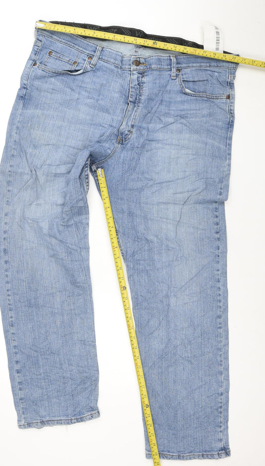 Wrangler Men's Blue Regular Fit Straight Denim Jeans 40W 30L