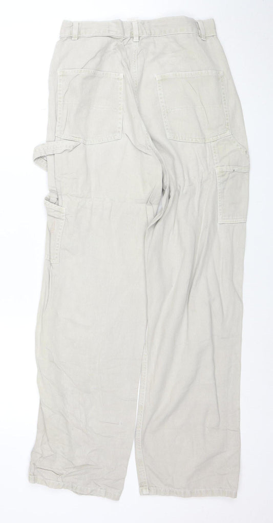 Garage Womens Beige Cargo Trousers Size 6 Cotton Straight Leg